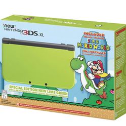 Nintendo 3DS XL Special Edition: Lime Green with Super Mario World Game System