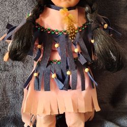 Porcelain Native American Doll
