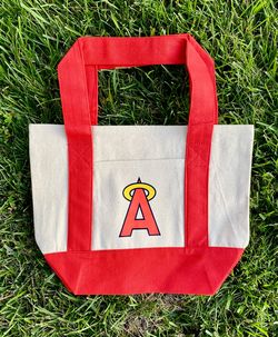 Los Angeles Anaheim Angels Trader Joe’s style Mini Canvas Tote Bag Ducks Hockey Dodgers Baseball MLB Gift