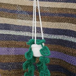 Handmade Crochet Car Hanging Potted Plant