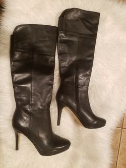 Audrey Brooke Leather Black Boots 7