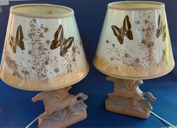 Rare Van Briggle Art Pottery lamp set