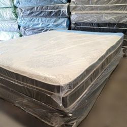 NEW QUEEN-SIZE PILLOW TOP MATTRESS AND BOX SPRING 🆕️