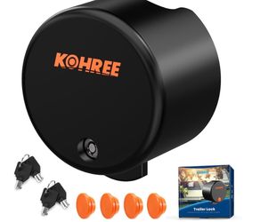 Kohree Trailer Lock, Heavy Duty Trailer Coupler Lock Fits 2 5/16-Inch, 2" Couplers, Trailer Hitch Locks Trailer Tongue Lock Durable Structural Steel S