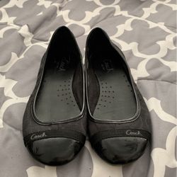 Coach Black Flats