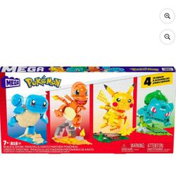 Brand New Pokémon Mega Construx Build and Show Bundle Pikachu & Kanto Partner Pokémon