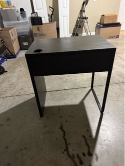 Small black ikea desk