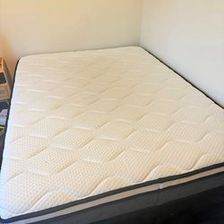 Queen mattress with frame (Delivery available!)