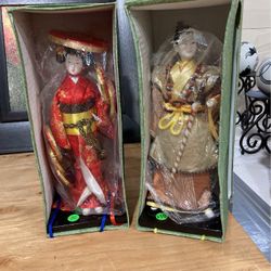 Two Older Dolls With Boxes