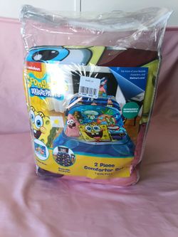 Spongebob Kids 2-Piece Twin/Full Comforter Set, Reversible