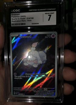 Pokemon CGC 7 Greavard 214/198 Scarlet & Violet 2023 Holo IR