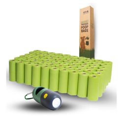 900 Count Doggie/ Baby Poop Waste Bags With Flashlight Dispenser Included 