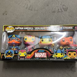 Funko Pop marvel Blacklight exclusive set