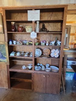 Large plywood storage shelf cabinet