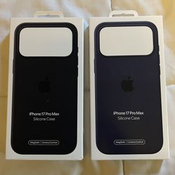 Apple iPhone 17 Pro Max Silicone Cases with Mag Safe and Camera Control Black and Midnight Brand NEW