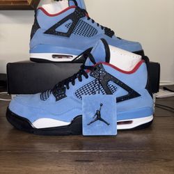 New Jordan 4 Cactus Jack Blue Size 11