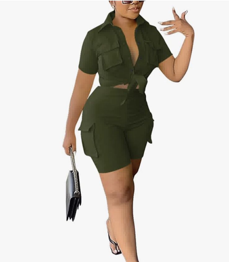 Army Green 2 Pieces Set