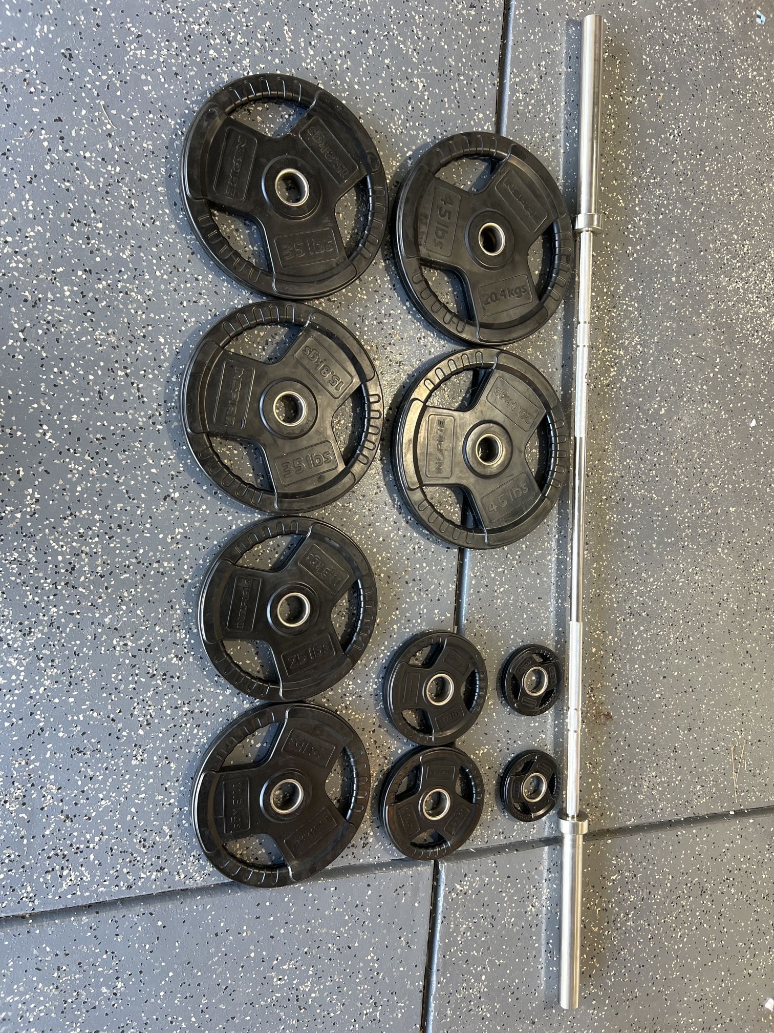 Weight Set With Barbell