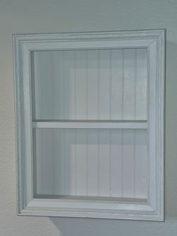 White Wood Decorative Display Wall Shelf