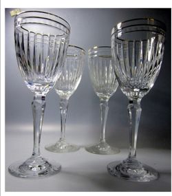 Marquis by Waterford Hanover Gold Crystal Water Goblets set of 4, - New in Box