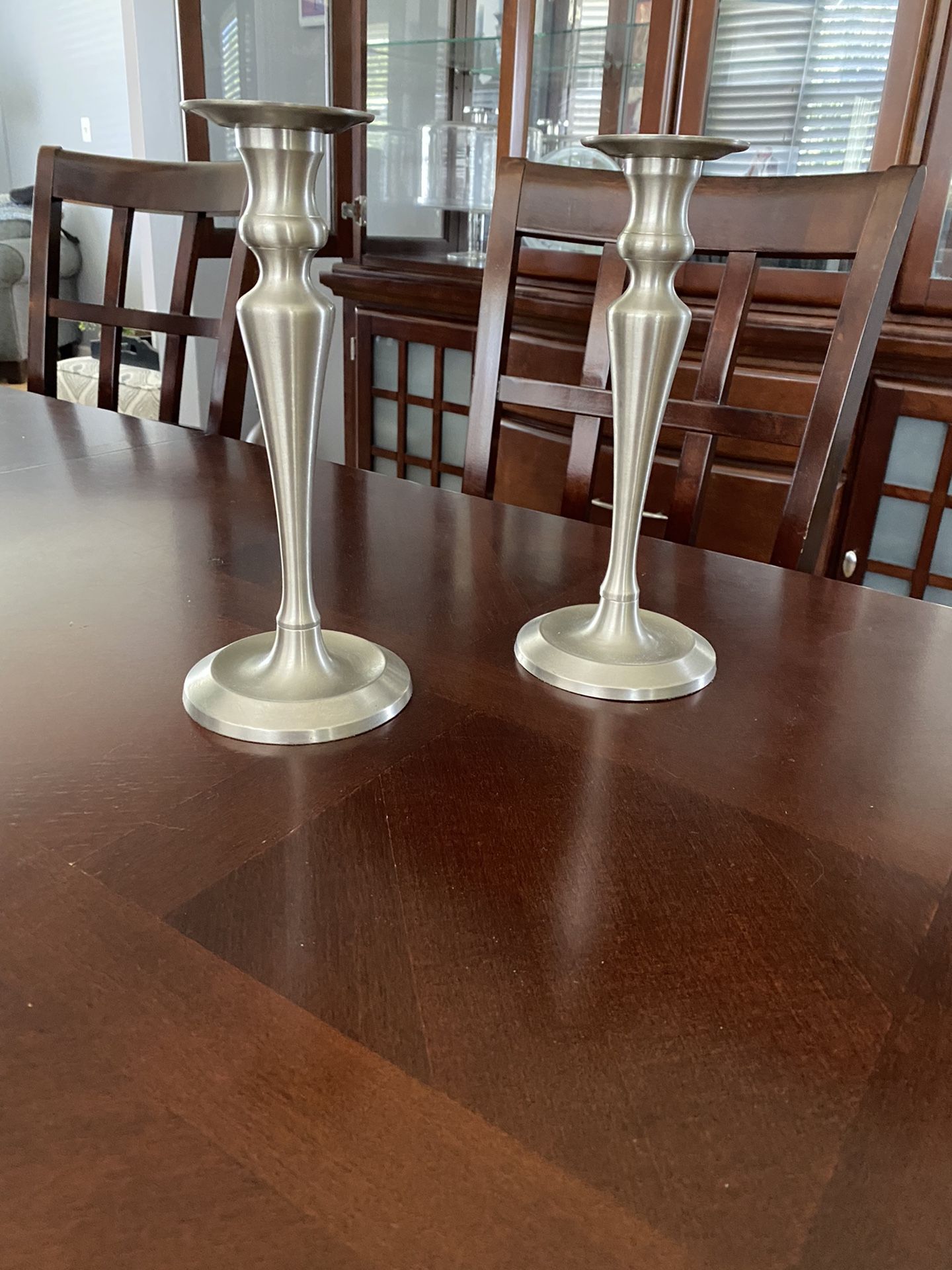 Silver Candle Sticks 