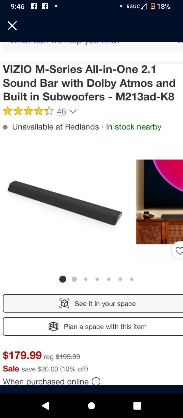 Vizio Three In One Sound Bar