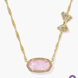 Kendra Scott x LoveShackFancy Bow Gold Elisa Necklace