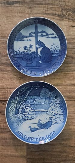 B&G Copenhagen porcelain 1970's plates