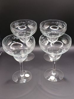 vintage Princess House crystal margarita glasses 479 new in box USA