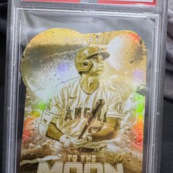 2022 Topps Fire Shohei Ohtani To The Moon Gold Minted Die-Cut #TTM1 PSA 10 Slab