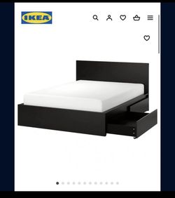 Queen bed frame with storage
