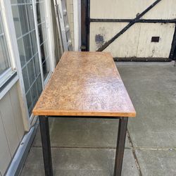 Heavy Duty Handmade Industrial Desk / Workbench – Steel Legs
