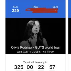 Olivia Rodrigo Guts Tour