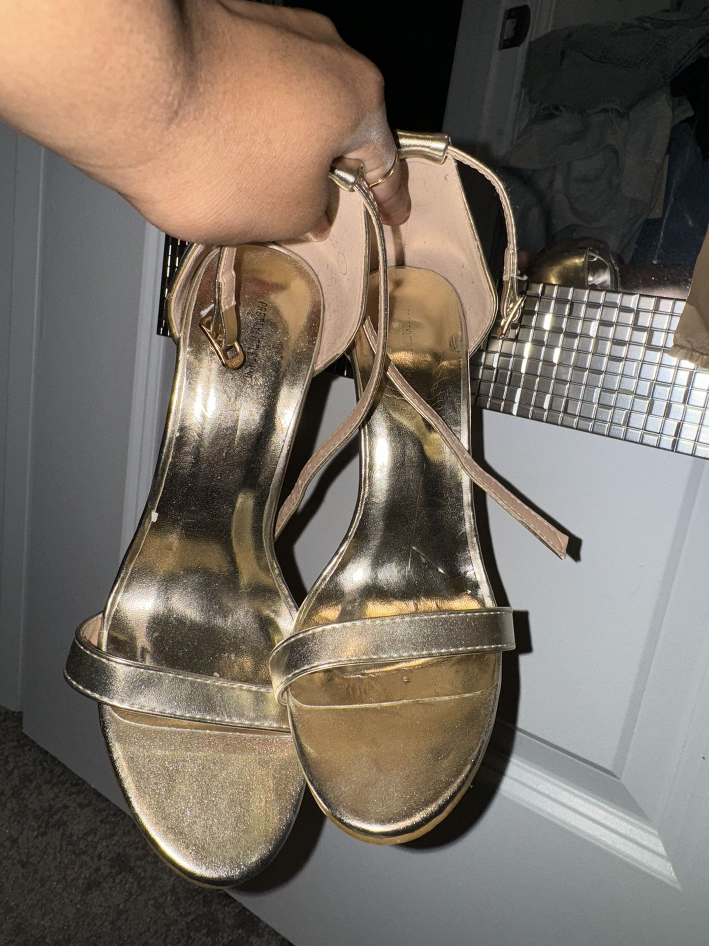 Gold heels 