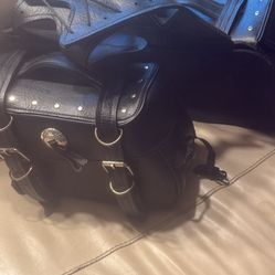 Motorcycle Saddle Bags Leather 
