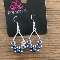Silver Sparkling BlueEarrings