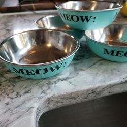 Cat Bowls.  In New Condition.