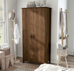 New Distressed Walnut Waredrove Closet