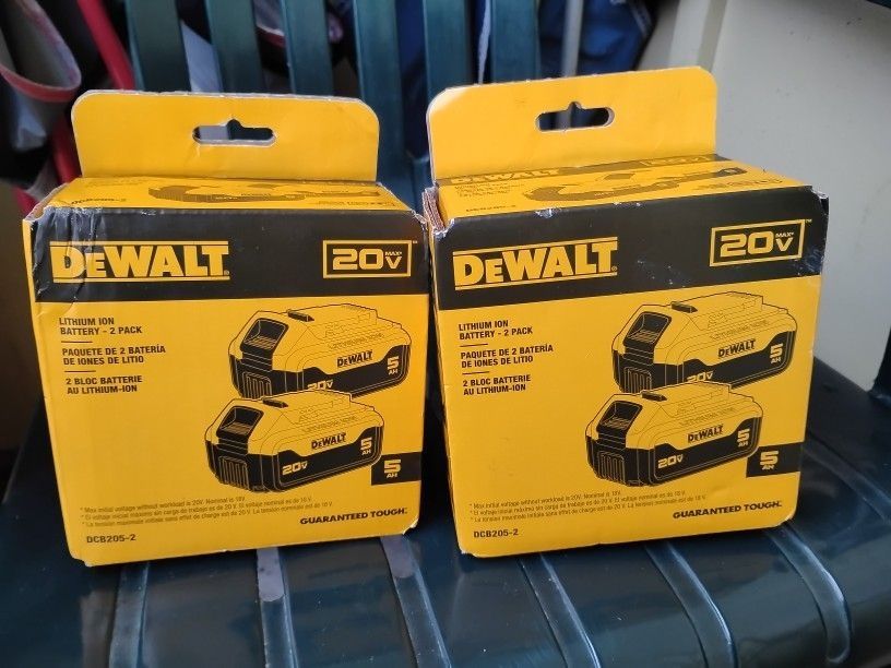 DeWalt 20v 5ah Batteries Bundle Deal 4 Pck