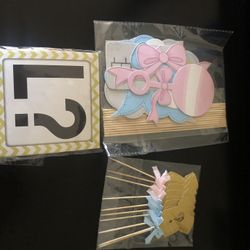 Gender reveal party set