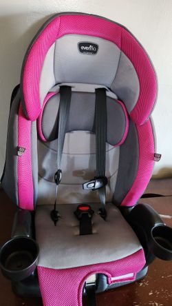 Evenflo Chase Plus 2-in-1 Booster Car Seat in Geneva Pink