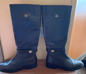 Coach Eva Mat Calf/Mat Calf boots # Q7660 Size 10B