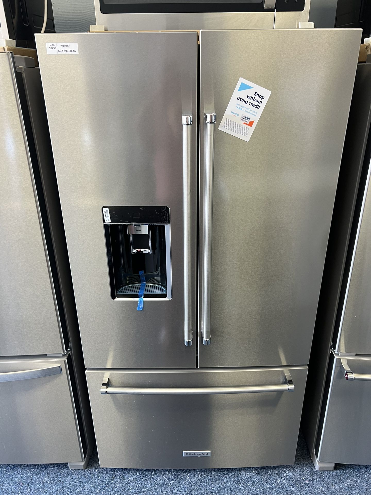 Stainless Steel French Door Fridge // We Deliver