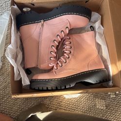 Mix No. 6 Hollin Pink Combat Boots Lug Soles
