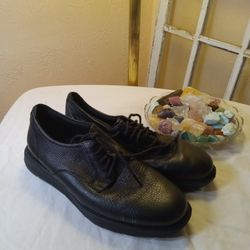 COLE HAAN CHESTER OXFORD SHOES FOR CREWS BLACK LEATHER SZ9.5 NON SLIP SOLE C35614.