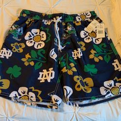 Wes & Willy Navy Notre Dame Swimsuit Size Large NWT