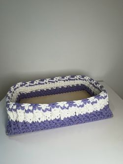 Handmade crochet basket