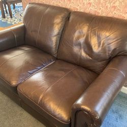 Leather Loveseat