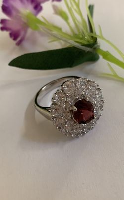 1.5ct pink Turmaline Gemstone Ring on Sterling silver