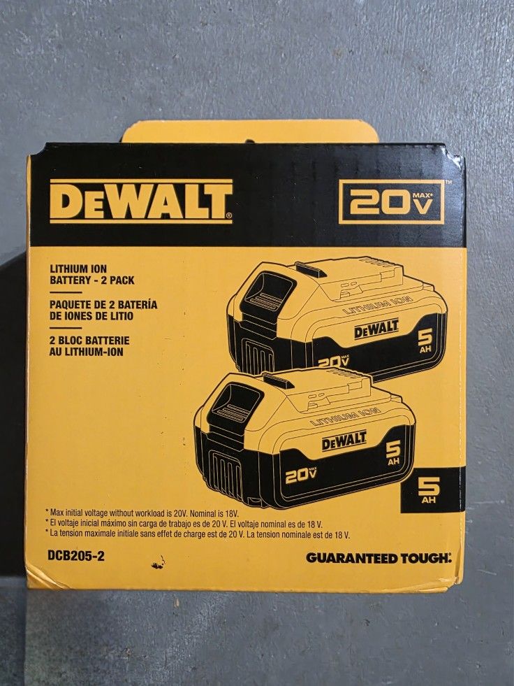 DeWalt 20Volt XR Batteries 5.0